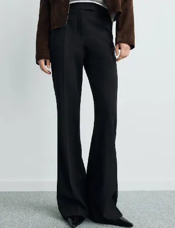 Pantaloni Mango, negru Negru