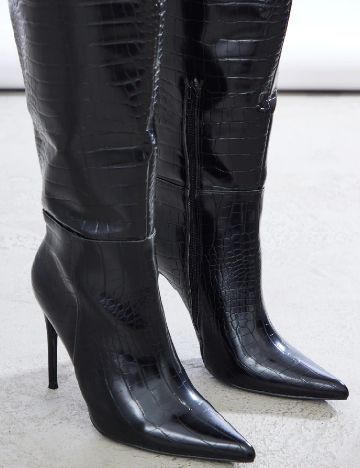 Cizme PrettyLittleThing, negru