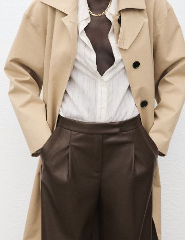 Pantaloni Mango, maro