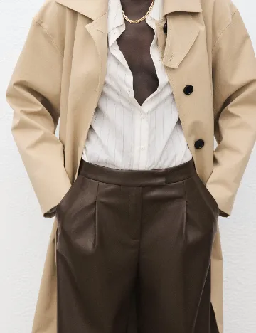 Pantaloni Mango, maro Maro