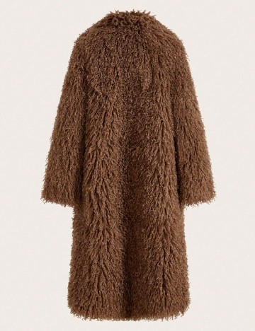 Palton oversize Anewsta, maro