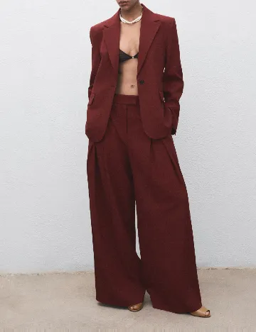 Pantaloni Mango, rosu Rosu