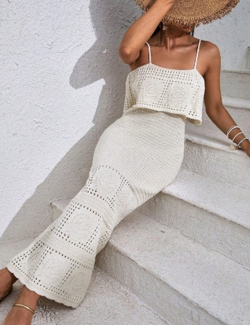 Rochie lunga SHEIN, ecru