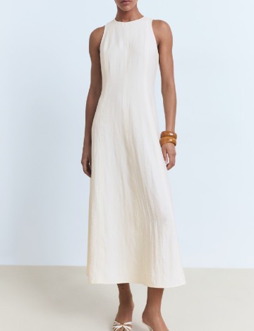 Rochie lunga Mango, crem