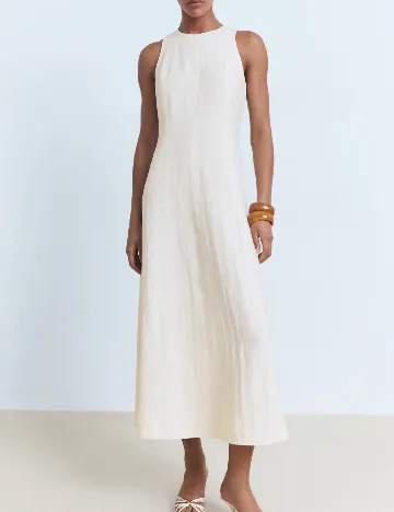 Rochie lunga Mango, crem Crem