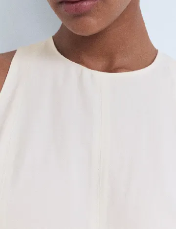 Rochie lunga Mango, crem Crem