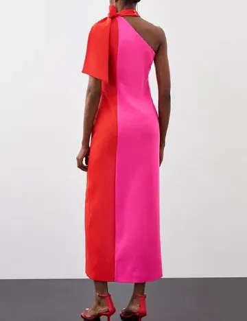 Rochie lunga Karen Millen, rosu/roz Roz