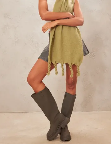 Cizme PrettyLittleThing, verde Verde