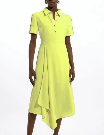 Rochie medie Karen Millen, verde neon Verde