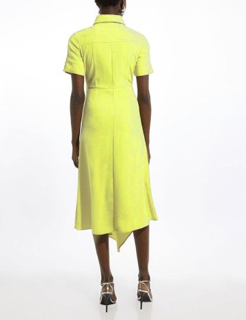 Rochie medie Karen Millen, verde neon