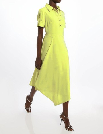 Rochie medie Karen Millen, verde neon