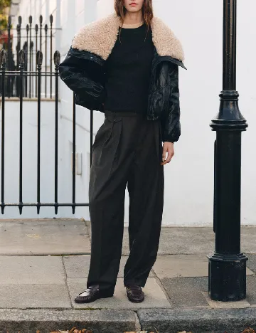 Geaca Mango, negru Negru