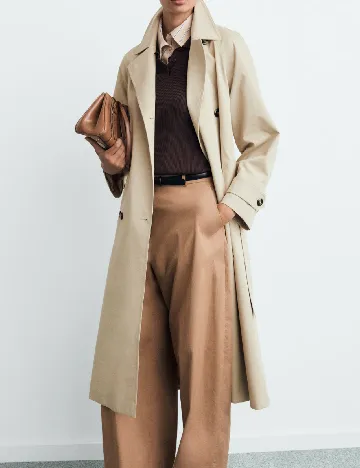 Trench Mango, bej Crem
