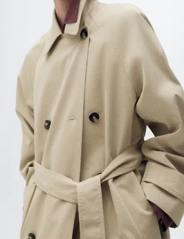 Trench Mango, bej Crem