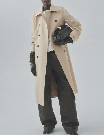Trench Mango, bej Crem
