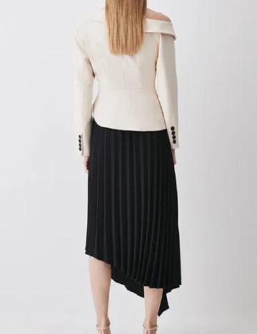 Rochie medie Karen Millen, negru/ecru