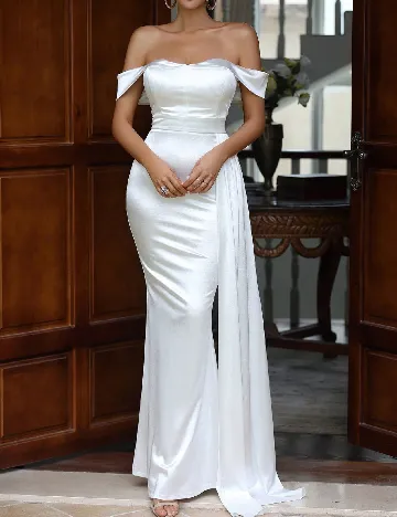 Rochie lunga Love&Lemonade, alb Alb