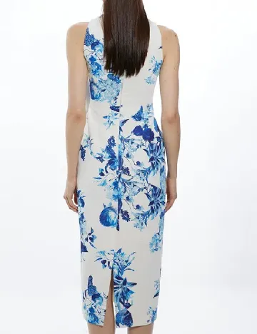 Rochie medie Karen Millen, alb/albastru Alb