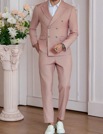 Costum SHEIN, roz pudra