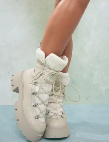 Ghete PrettyLittleThing, crem Crem
