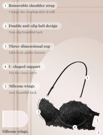 Sutien SHEIN, negru