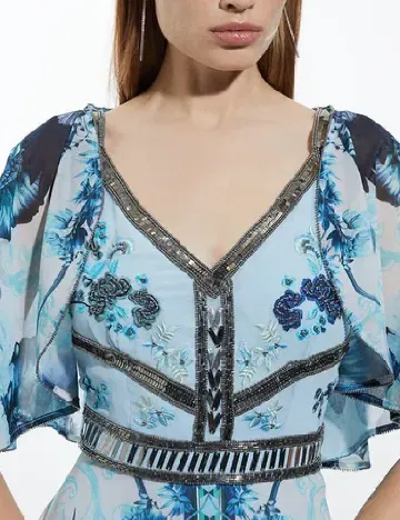 Rochie lunga Karen Millen, albastru Albastru