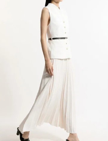 Rochie lunga Karen Millen, ecru