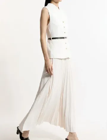 Rochie lunga Karen Millen, ecru Alb