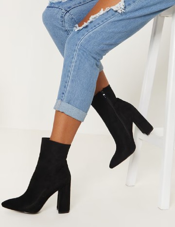 Botine PrettyLittleThing, negru