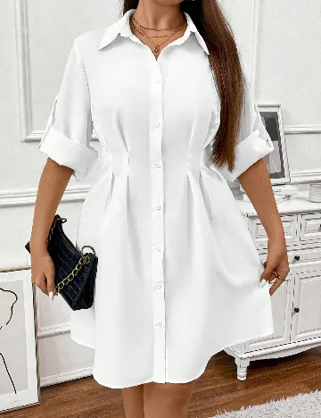 Rochie scurta SHEIN CURVE, alb Alb