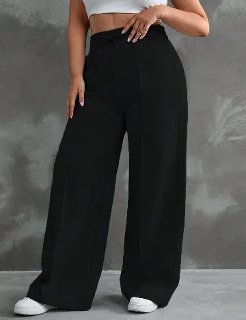 Pantaloni SHEIN CURVE, negru Negru