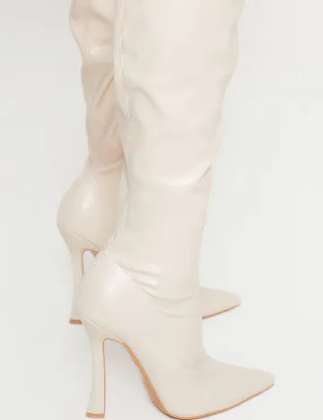 Cizme PrettyLittleThing, crem Crem