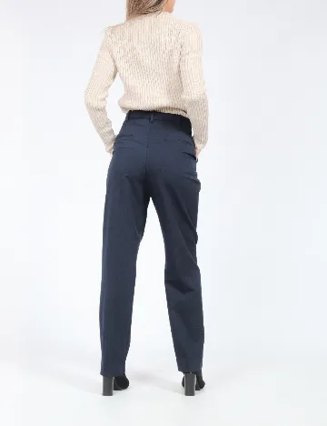 Pantaloni Mango, bleumarin Albastru