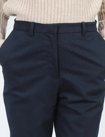 Pantaloni Mango, bleumarin Albastru