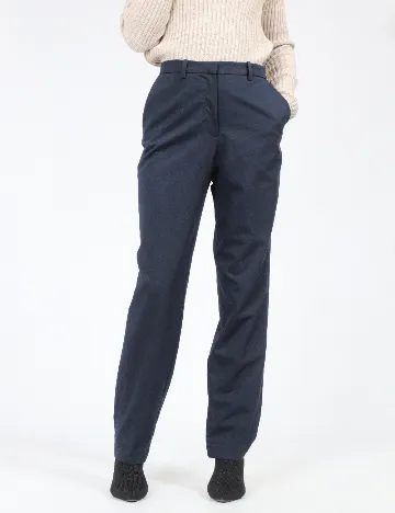 Pantaloni Mango, bleumarin Albastru