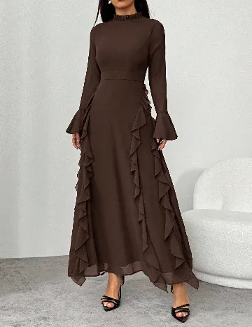 Rochie lunga SHEIN, maro Maro