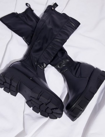 Cizme PrettyLittleThing, negru