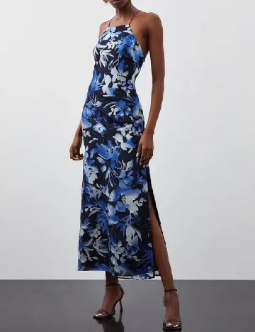 Rochie lunga Karen Millen, albastru Albastru