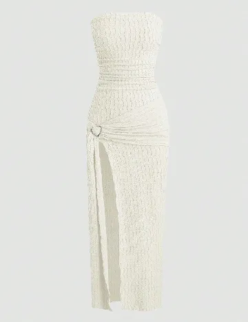 Rochie lunga SHEIN, ecru Alb