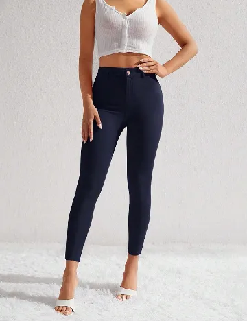 Pantaloni SHEIN, bleumarin inchis Albastru