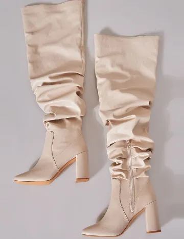 Cizme PrettyLittleThing, crem Crem