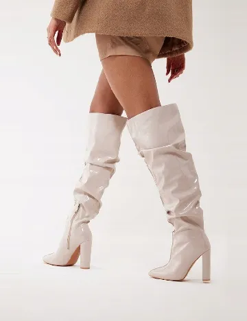 Cizme PrettyLittleThing, crem Crem