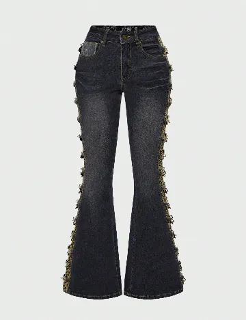 Blugi Romwe, negru Negru