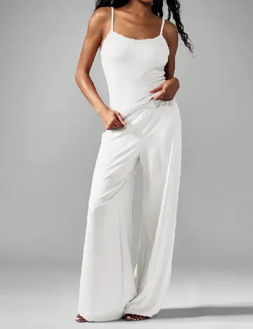 Set pijamale Missguided, alb Alb