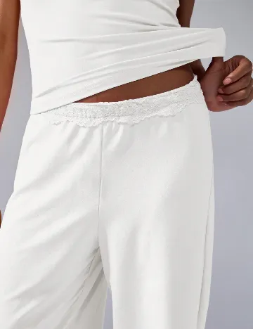 Set pijamale Missguided, alb Alb