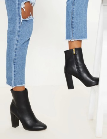 Botine PrettyLittleThing, negru