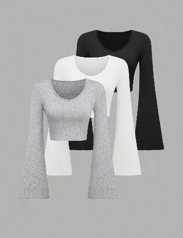 Set topuri 3 bucati SHEIN, mix culori Mix culori