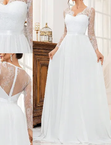 Rochie lunga SHEIN, alb Alb