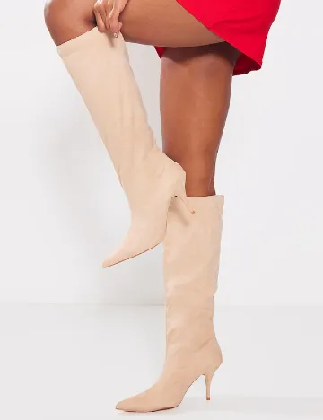Cizme PrettyLittleThing, crem Crem