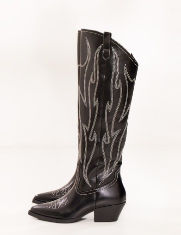 Cizme PrettyLittleThing, negru